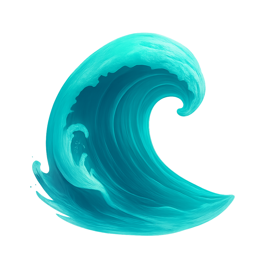 Vibki logo - stylized wave icon